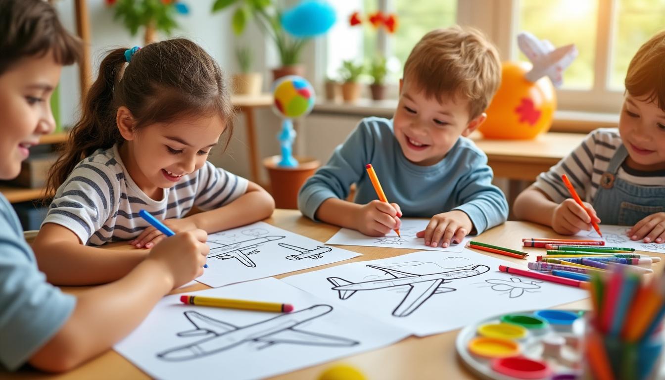 découvrez 5 idées ludiques de coloriage d'avions pour stimuler la créativité et l'imagination des enfants tout en s'amusant.