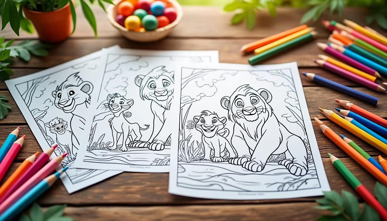 découvrez une sélection de dessins à imprimer du roi lion pour éveiller la créativité des enfants et leur offrir des moments ludiques et colorés.