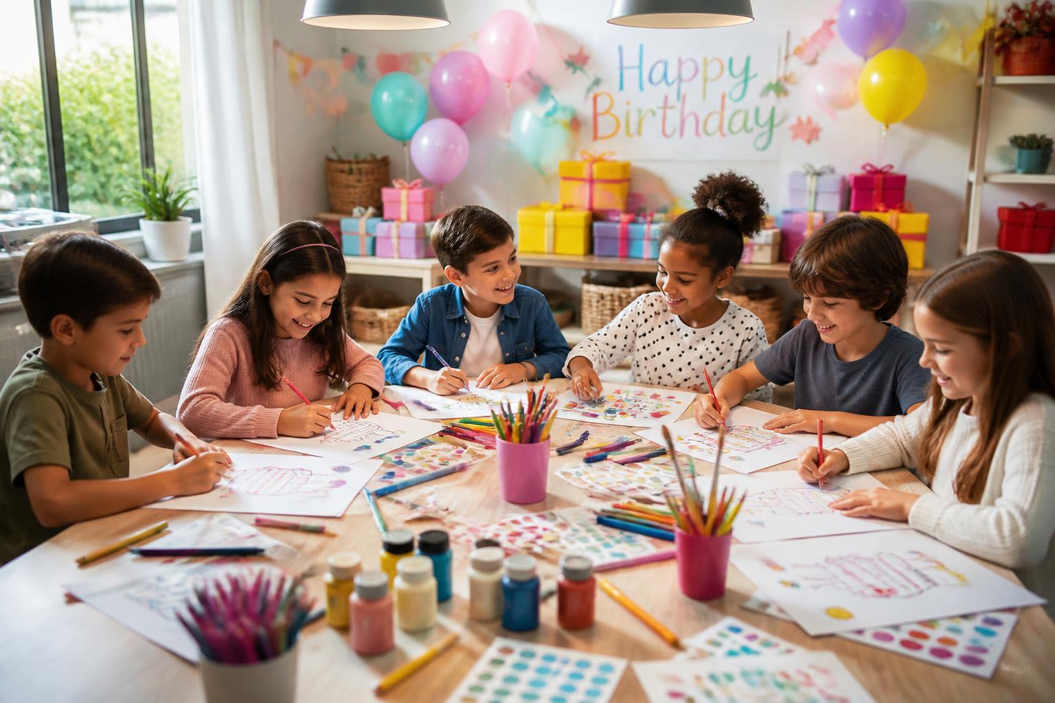 découvrez des idées créatives de coloriage pour animer un anniversaire, afin d'occuper les enfants de manière ludique et sans écran.
