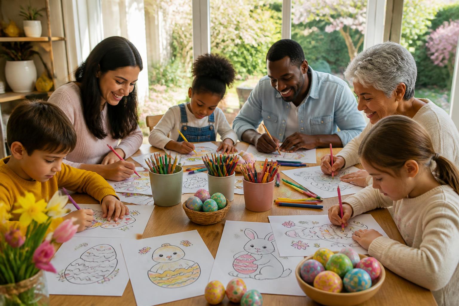 découvrez des coloriages de pâques à imprimer pour tous les âges. des idées amusantes et créatives pour réunir toute la famille autour de cette fête joyeuse.