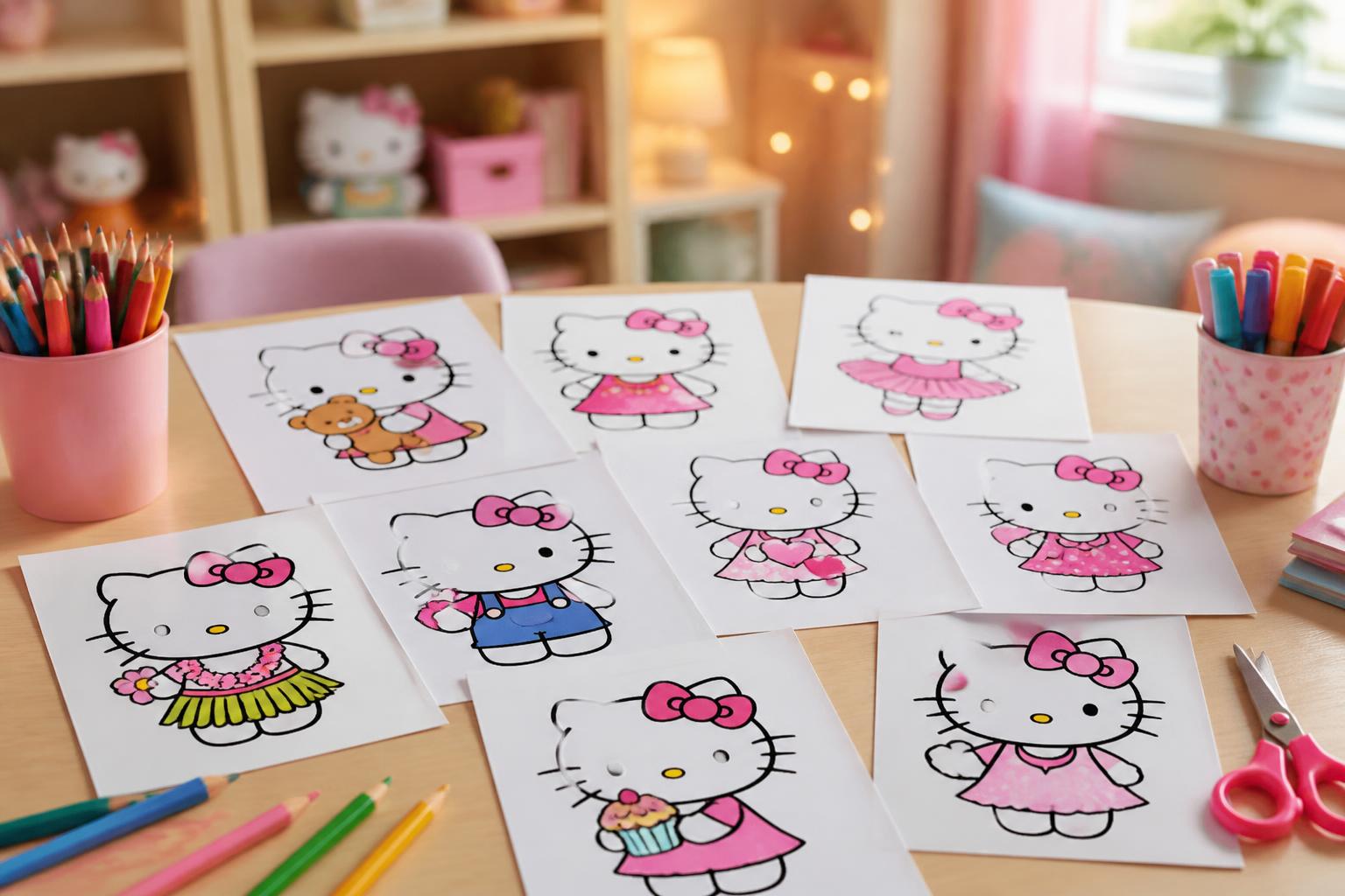 découvrez où trouver les dessins à imprimer hello kitty les plus mignons pour divertir et ravir vos enfants avec des modèles faciles à colorier.
