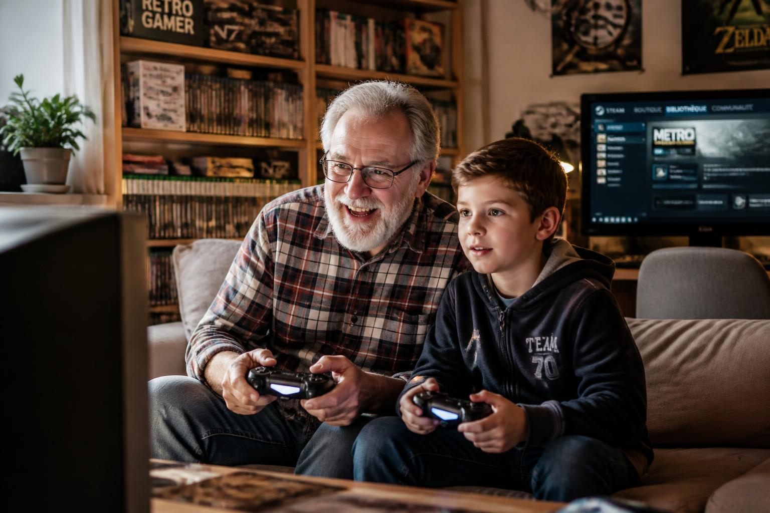 découvrez 'papy du steam', une aventure où la passion du jeu vidéo se transmet de génération en génération, alliant nostalgie et modernité pour tous les âges.