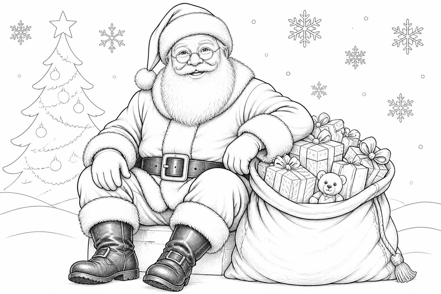 téléchargez et imprimez les plus jolis dessins du père noël, parfaits pour les enfants à colorier. des modèles amusants et faciles pour éveiller leur créativité pendant les fêtes !