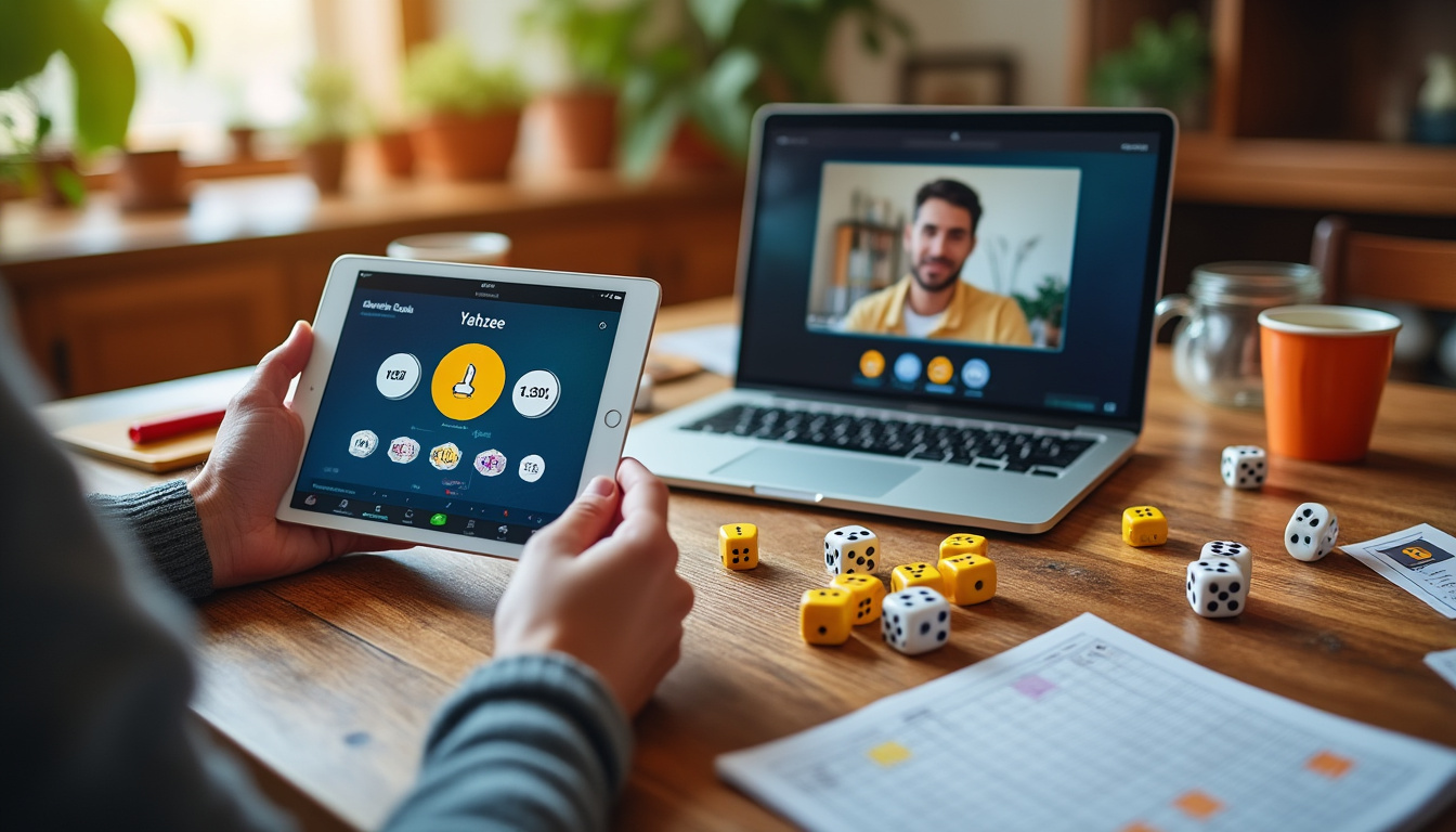 découvrez comment jouer au yahtzee à distance avec des dés en ligne pour des parties amusantes et conviviales entre amis, où que vous soyez.
