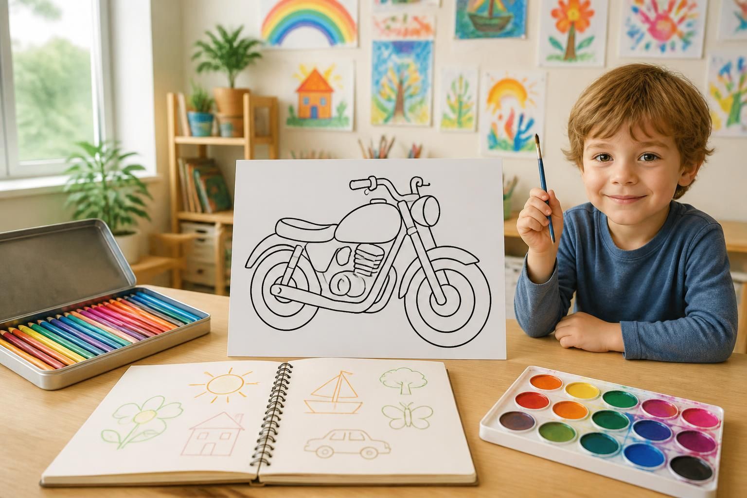 découvrez 5 astuces pour éveiller la créativité des enfants avec des dessins de motos à colorier, une activité ludique et éducative qui stimule leur imagination.
