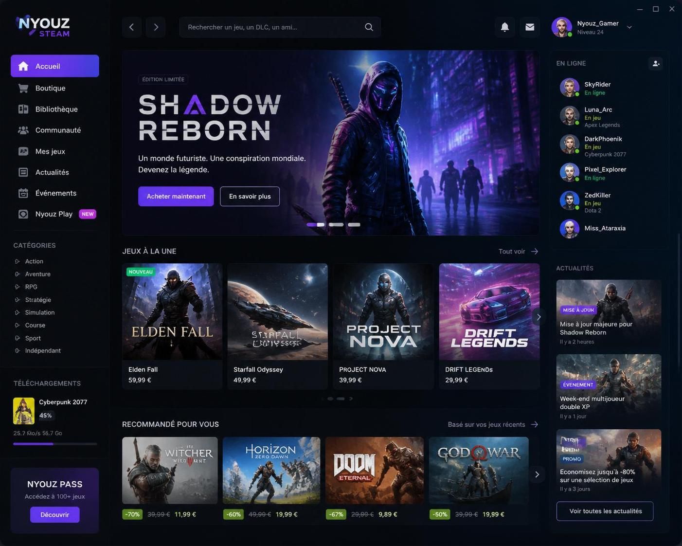 découvrez nyouz steam, la plateforme innovante qui transforme la manière de trouver et soutenir les jeux indépendants, en facilitant leur découverte et leur promotion.