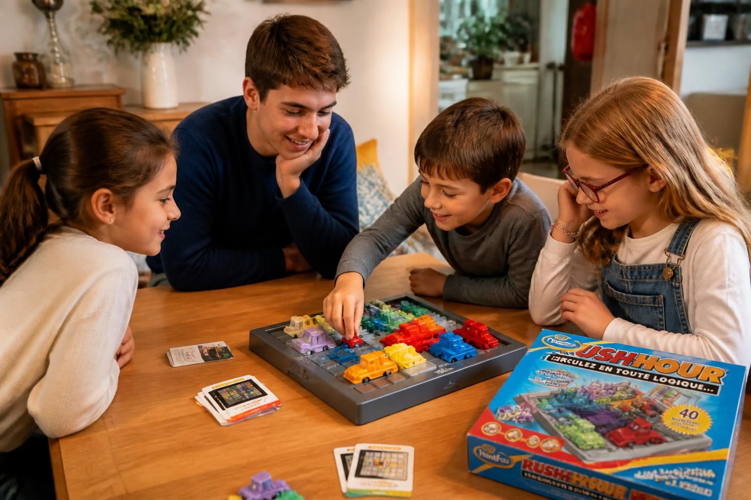découvrez rush hour, un jeu de société et en ligne captivant, idéal pour petits et grands enfants. développez logique et stratégie tout en vous amusant en famille ou entre amis !
