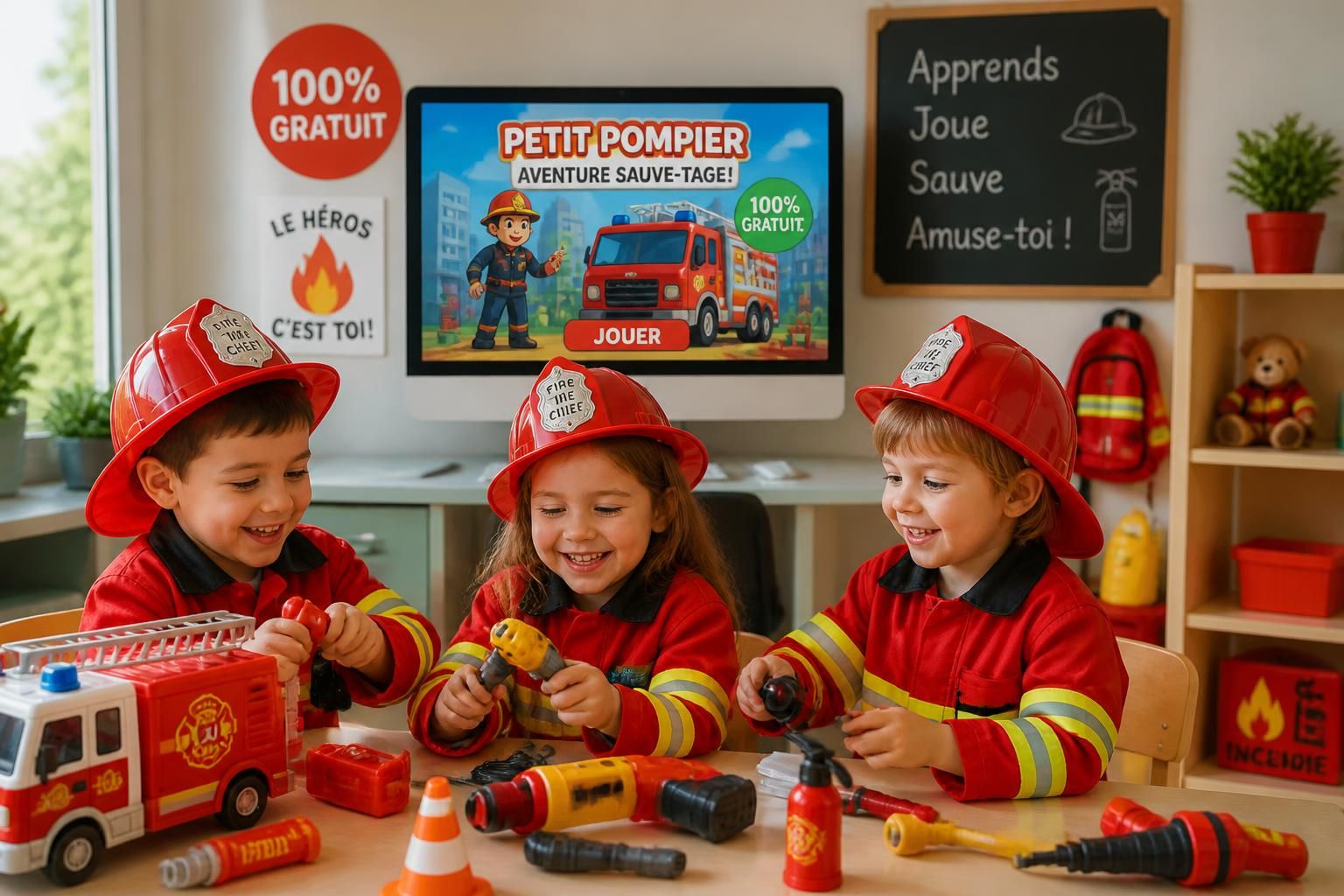découvrez nos jeux de pompier gratuits, adaptés aux enfants et compatibles pc, pour apprendre en s'amusant avec des aventures passionnantes.