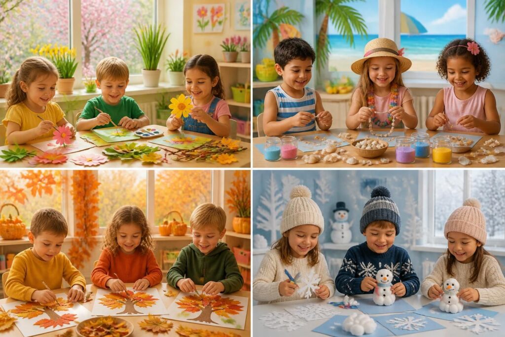 découvrez des activités manuelles simples et adaptées aux enfants en maternelle, parfaites pour chaque saison et occasion, pour stimuler leur créativité tout au long de l'année.