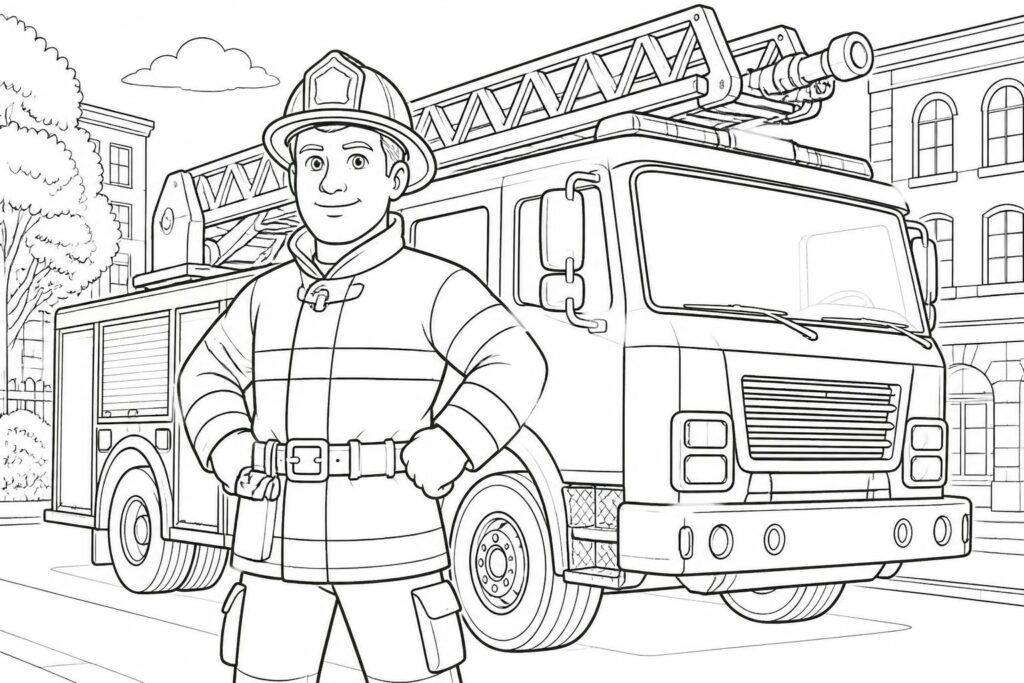 téléchargez et imprimez gratuitement des coloriages de pompier sam, parfaits pour les enfants passionnés par les héros courageux.