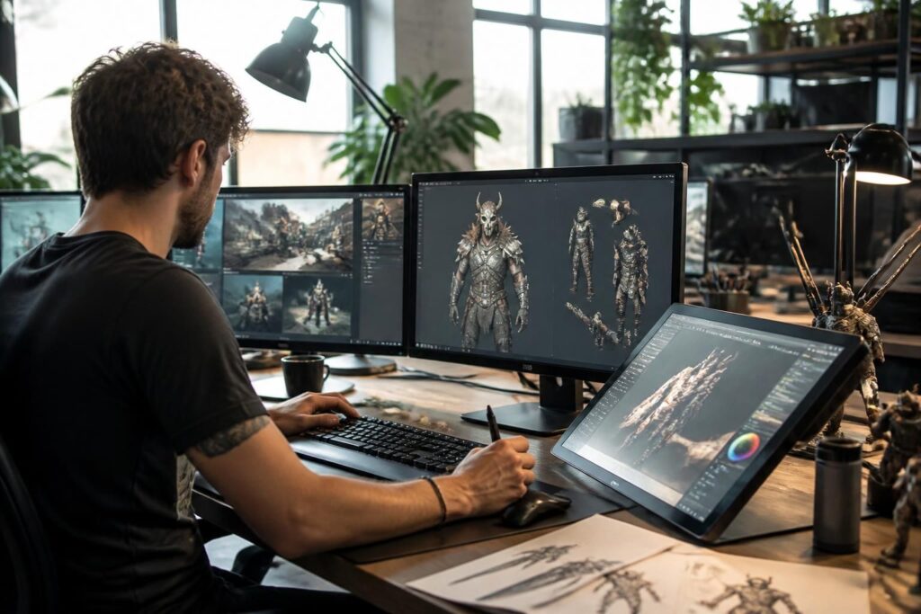 découvrez le métier de graphiste de jeu vidéo : salaire, compétences clés et les opportunités dans la 3d et le design pour une carrière créative dans l'industrie du jeu.