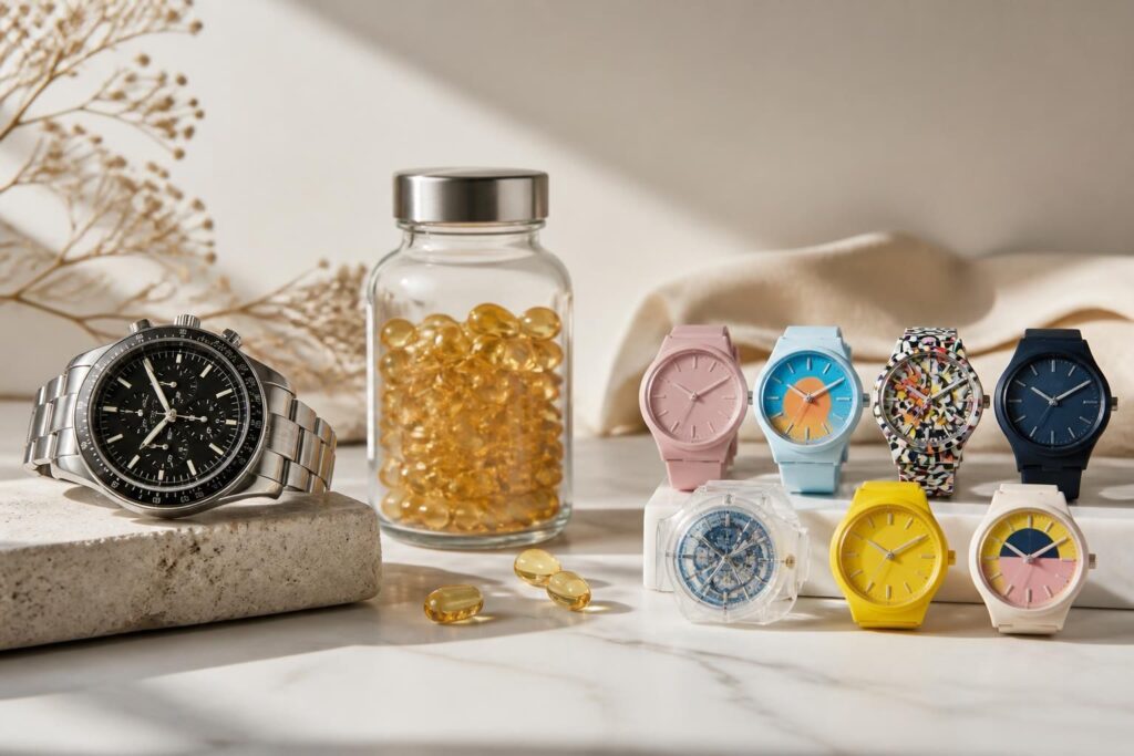 découvrez l'univers d'omega entre montres mythiques, bienfaits des oméga 3 et collections uniques swatch.