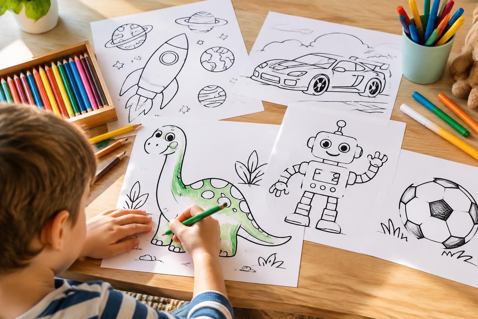 découvrez des coloriages pour garçons sur leurs thèmes préférés : véhicules, dinosaures, héros et aventures. des dessins amusants à imprimer gratuitement.